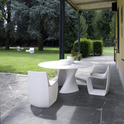 S Table Dining Table / White Base